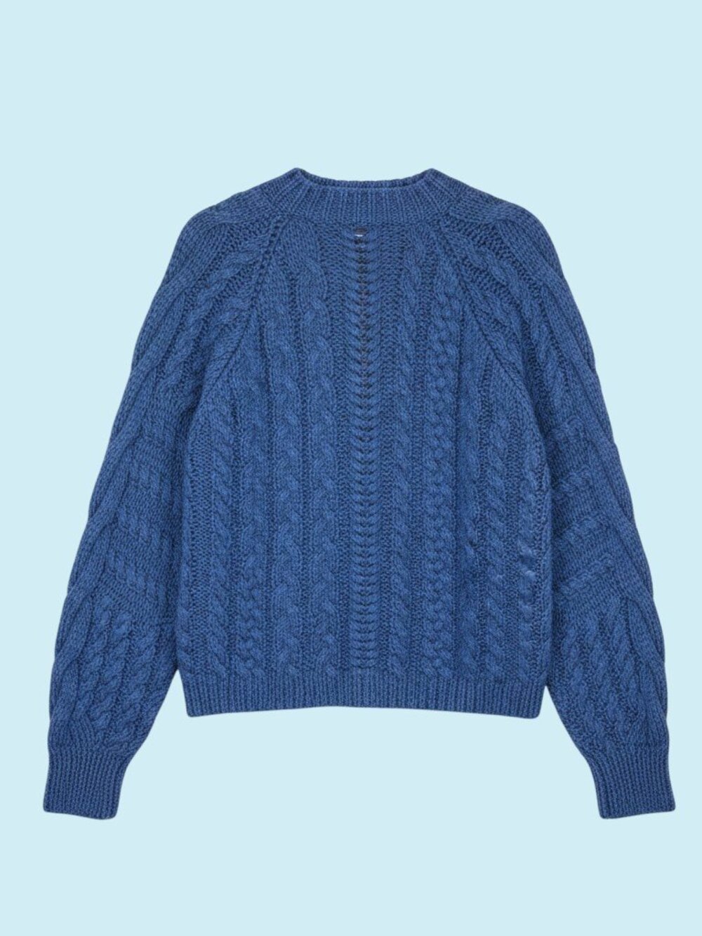 Ulla Johnson Zari Cardigan Size M/L Blue Knit Full Zip Textured Cotton Sweater - Picture 4 of 12